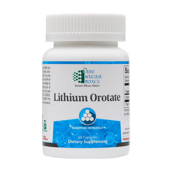 Ortho Molecular Products Lithium Orotate 60 Capsules
