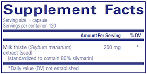 Pure Encapsulations Silymarin 250mg 120 capsules