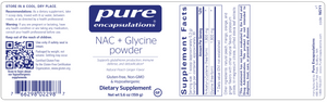 Pure Encapsulations NAC + Glycine Powder 5.6 oz