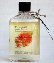 Load image into Gallery viewer, The Cottage Greenhouse Grapefruit &amp; Blood Orange Moisture Rich Shower Oil &amp; Body Wash