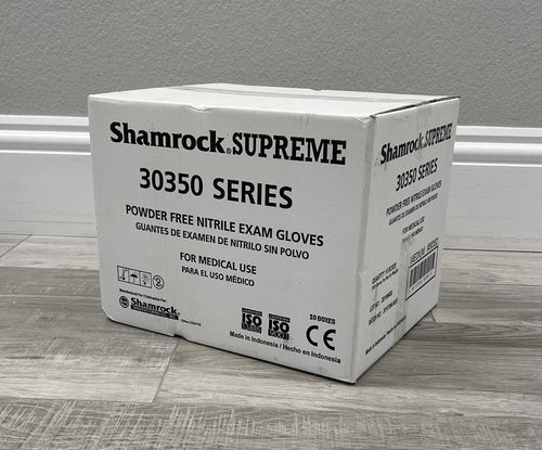 Shamrock Supreme - Nitrile Powder Free Examination Gloves - Medium - ONE CASE 1,000 Gloves (10x100)