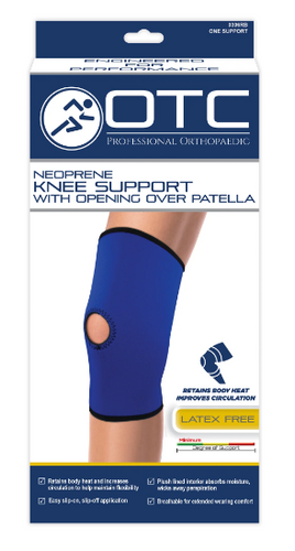 OTC Professional Orthopedic Neoprene Knee Support With Opening Royal Blue Small 0306RB