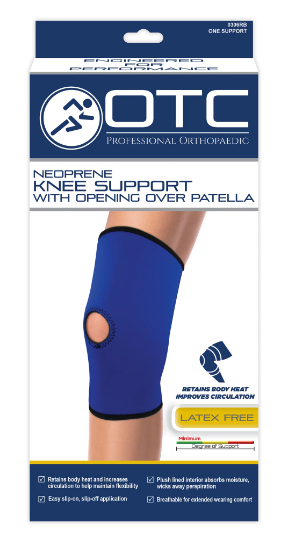 OTC Professional Orthopedic Neoprene Knee Support With Opening Royal Blue Small 0306RB