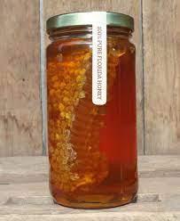 Bee-Haven RAW Honey with the Honeycomb 1 lb jar
