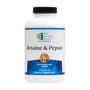 Ortho Molecular Products Betaine & Pepsin 225ct