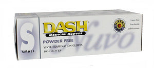 Powder Free Vinyl Gloves Small 100 Count (Dash Nuvo)