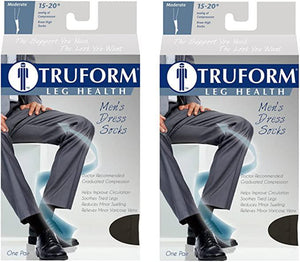 TRUFORM Dress Style Support Socks Large Navy (1943 Moderate)