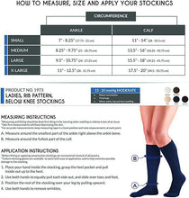 Load image into Gallery viewer, TRUFORM Ladies Pattern Socks (Rib) Tan Large  (1973 Moderate Compression)