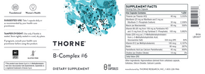 Thorne B-Complex #6 60 Capsules