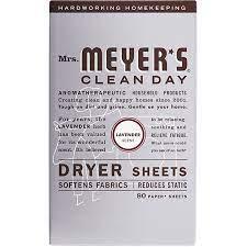 Mrs. Meyer's Clean Day Lavender Dryer Sheet 80 Sheets