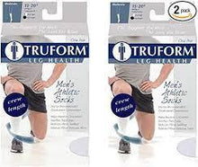 Load image into Gallery viewer, TRUFORM Men&#39;s Athletic Socks Large White (1933 Moderate Compression)