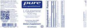 Pure Encapsulations L-Glutamine 500mg 90 capsules