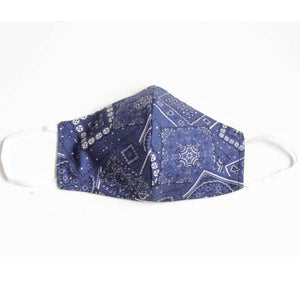 Face Mask With Filter - Bandana Blue
