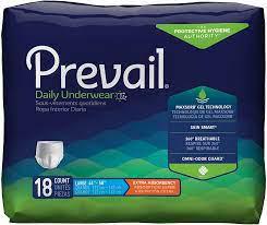 Prevail Daily Underwear Large 44"-58" 18 count
