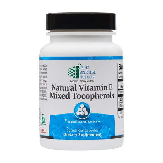 Ortho Molecular Products Natural Vitamin E Mixed Tocopherols