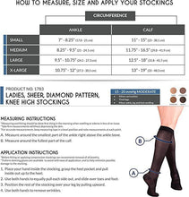 Load image into Gallery viewer, TRUFORM Lites Ladies&#39; Sheer Knee Highs Large Black (1773 Moderate Compression)