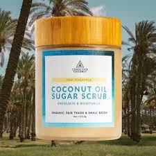 Conscious Coconut Thai Pineapple Sugar Scrub 4 ounce jar