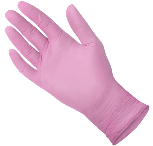 Periwinkle+ Powder Free Nitrile Pink Gloves - Medium - ONE CASE 2,000 Gloves (20 x 100)