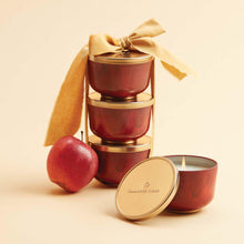 Load image into Gallery viewer, Thymes Simmered Cider Candle Tin With Gold Lid