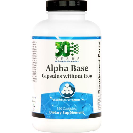 Ortho Molecular Products Alpha Base w/o Iron 120 Capsules